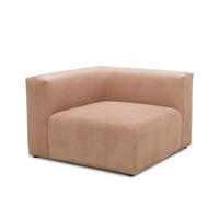 SOFAELEMENT in Cord, Mikrofaser Rosa, Roségold  - Roségold/Schwarz, Design, Kunststoff/Textil (108/69/108cm) - MID.YOU