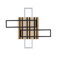LED-DECKENLEUCHTE 73,5/66,5/7,5 cm   - Eichefarben/Schwarz, Natur, Holzwerkstoff/Kunststoff (73,5/66,5/7,5cm) - Novel