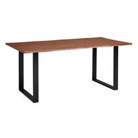 JEDÁLENSKÝ STÔL, akácia, čierna, farba vlašského orecha, 180/90/76 cm - čierna/farba vlašského orecha, Modern, kov/drevo (180/90/76cm) - P & B