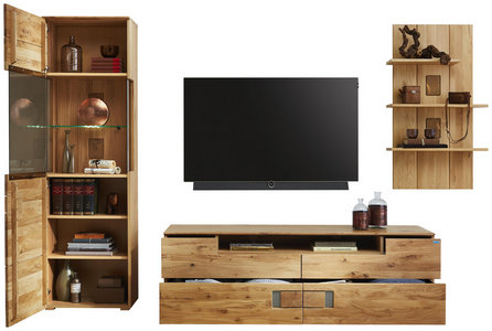 Wohnwand 3 Teilig Eiche Massiv Online Entdecken