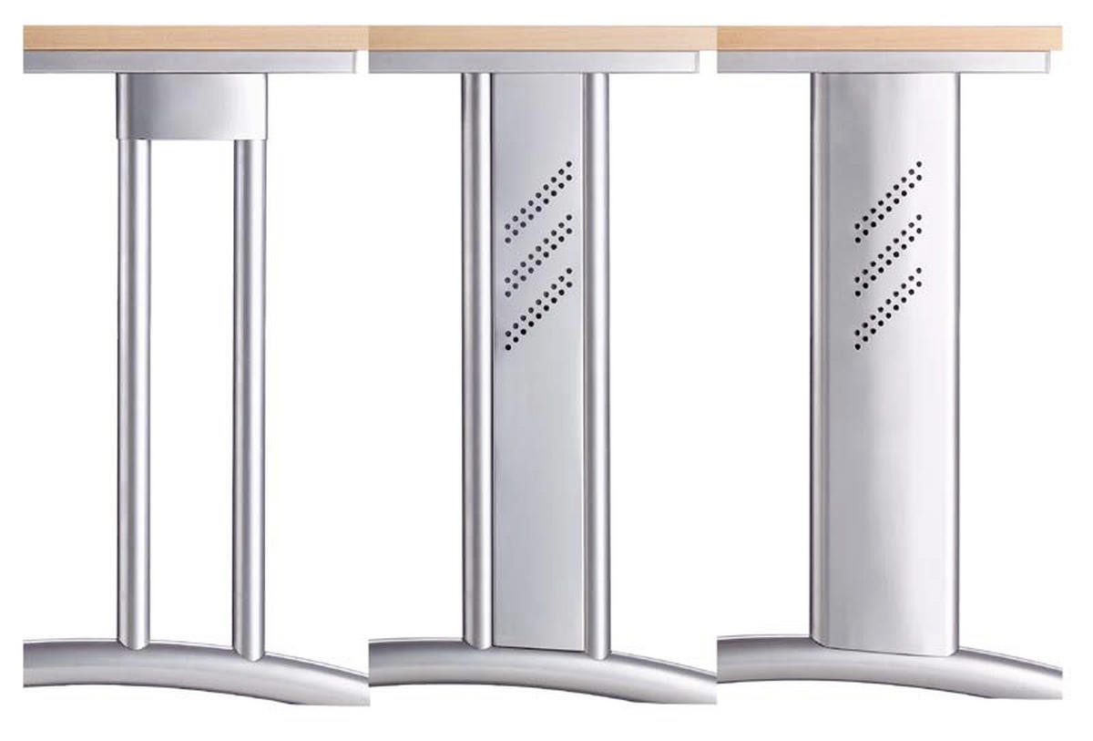SCHREIBTISCH 160/80/72 cm  in Nussbaumfarben  - Silberfarben/Nussbaumfarben, KONVENTIONELL, Holzwerkstoff/Metall (160/80/72cm) - Venda