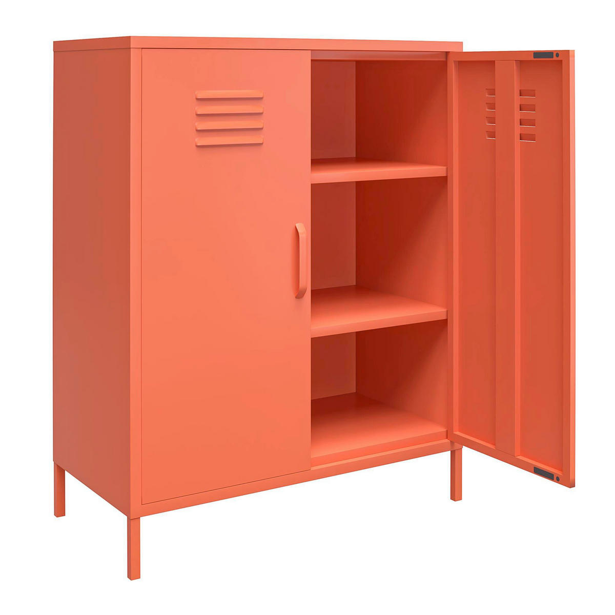 HIGHBOARD Cache  in 80/101/40 cm  - Orange, Design, Metall (80/101/40cm) - MID.YOU