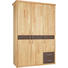 DREHTÜRENSCHRANK in vollmassiv Erle Braun, Erlefarben - Chromfarben/Erlefarben, Natur, Holz/Metall (141/215/65cm) - Linea Natura DREHTÜRENSCHRANK in vollmassiv Erle Braun, Erlefarben - Chromfarben/Erlefarben, Natur, Holz/Metall (141/215/65cm) - Linea Natura