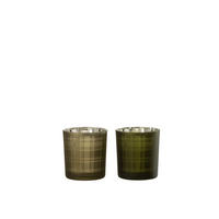 TEELICHTHALTER - Grün, Basics, Glas (7,3/7,3/8cm)