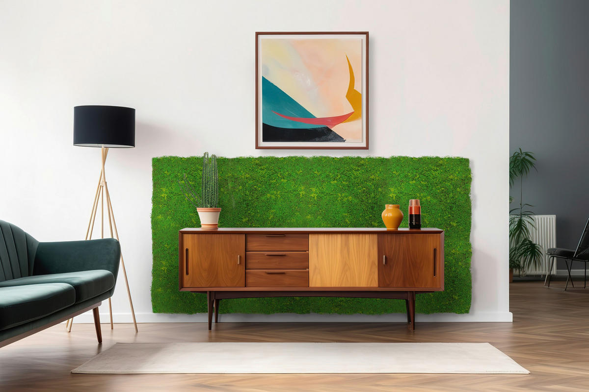 AKUSTIKPANEEL Modular Wall System Design Moos 52/52/3,2 cm  - Hellgrün, KONVENTIONELL, Kunststoff (52/52/3,2cm) - Jangal