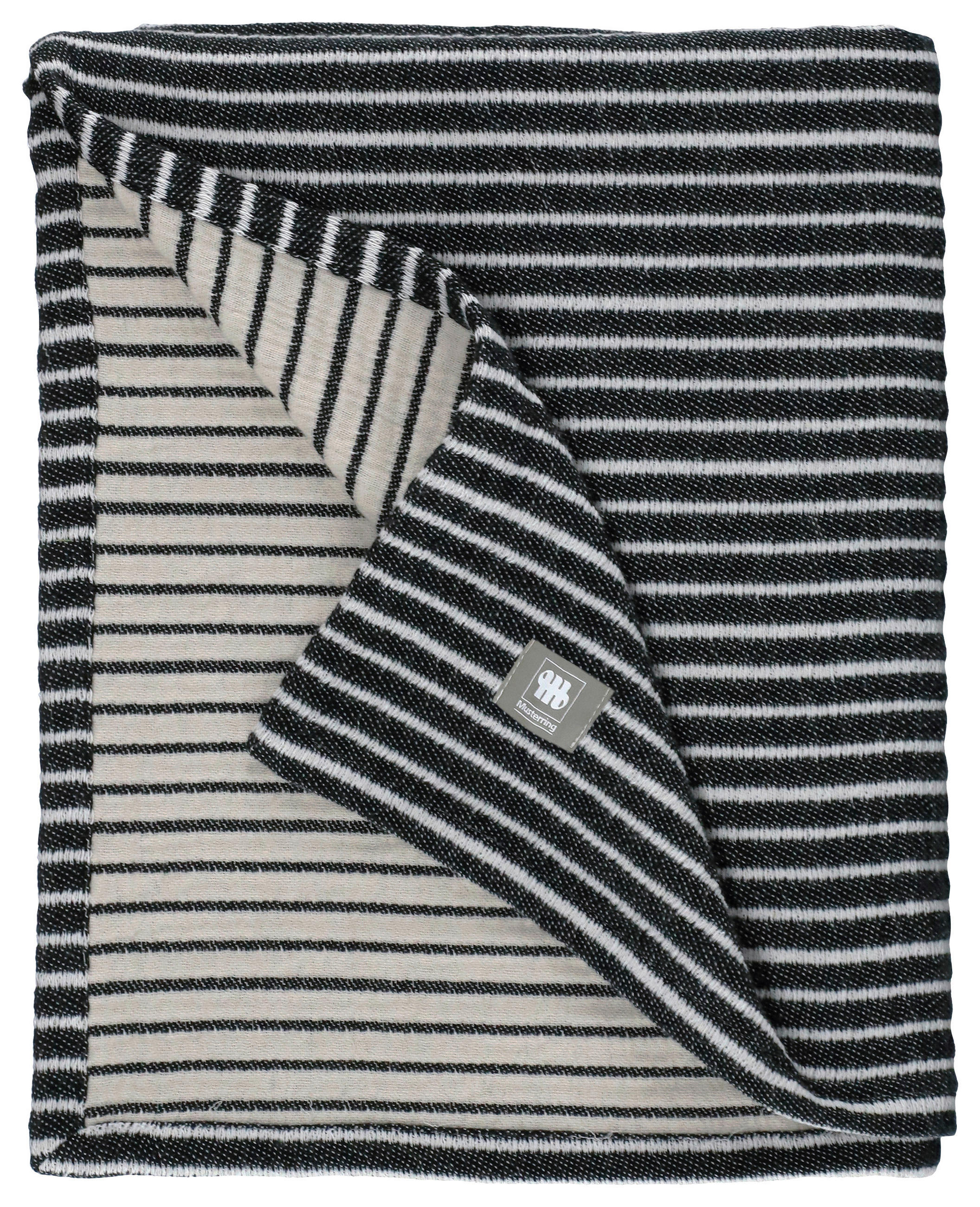 PLAID MUSTERRING 130/170 cm  - Schwarz/Weiß, Design, Textil (130/170cm) - Musterring