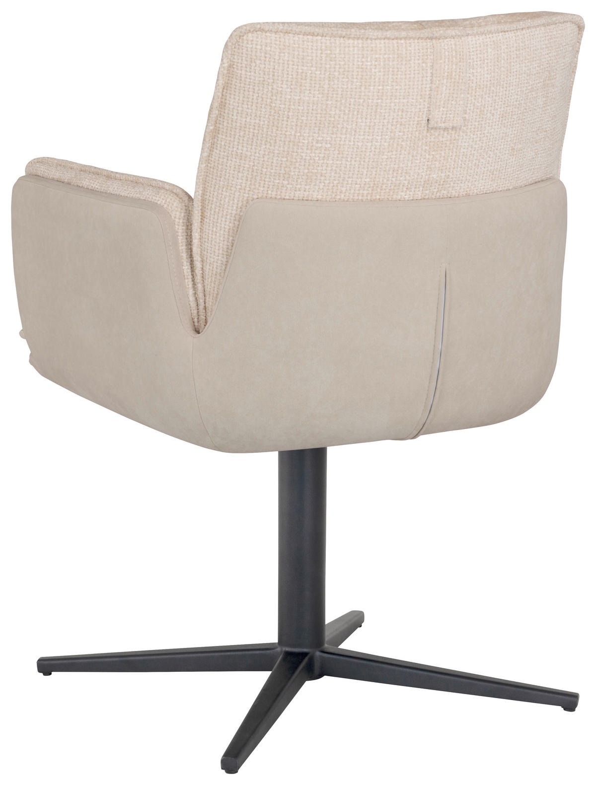 ARMLEHNSTUHL  in Eisen Samt, Mikrofaser  - Beige/Schwarz, Design, Textil/Metall (63/85/64cm) - Novel