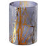 TEELICHTGLAS - Blau/Goldfarben, Glas (18/24cm) - Ambia Home