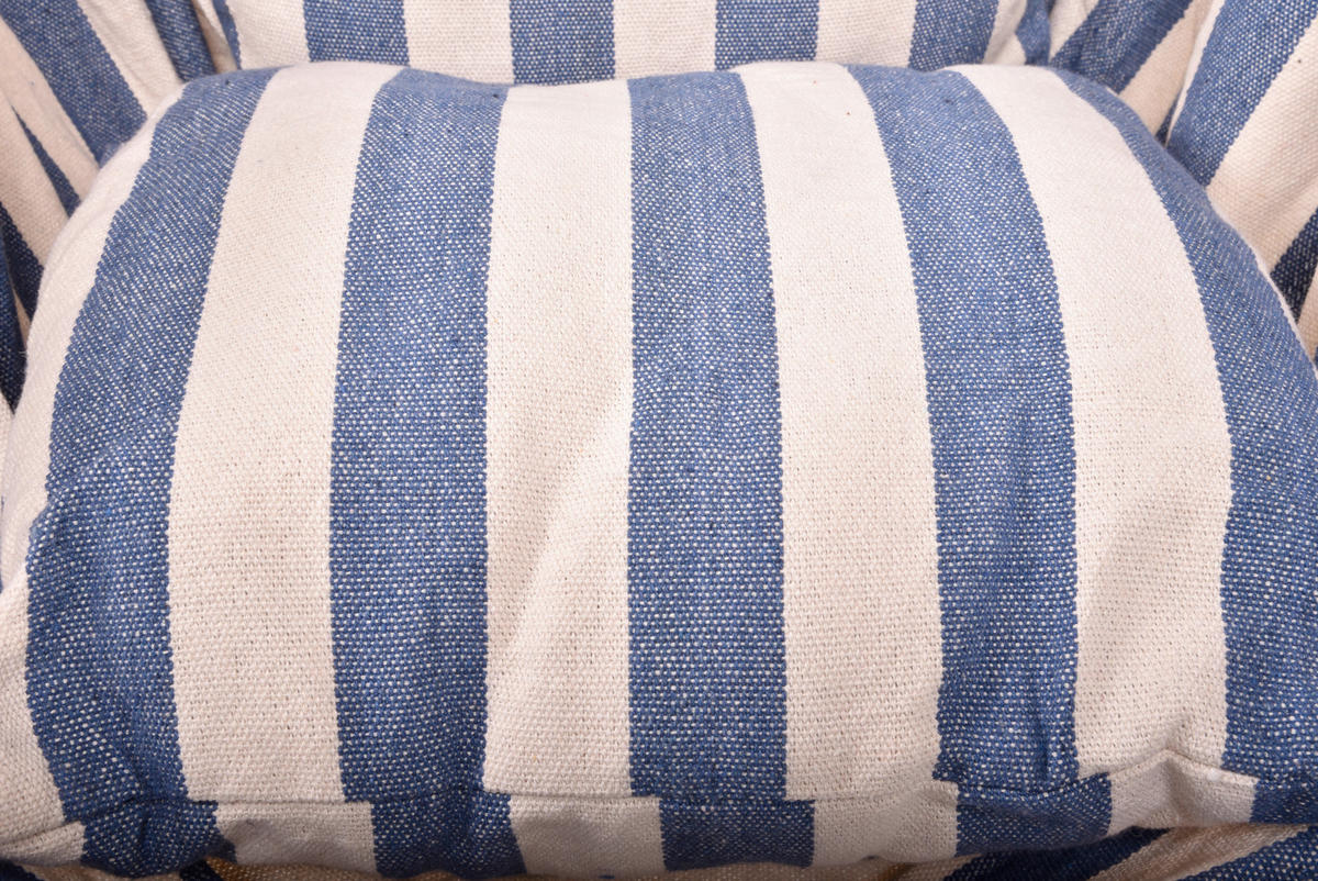 HÄNGESESSEL 65/120/90 cm  - Blau/Weiß, Basics, Holz/Kunststoff (65/120/90cm) - Gardenson