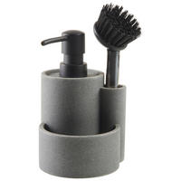 SPÜLMITTELSPENDER  - Grau, Basics, Kunststoff/Metall (12/15,5cm) - Homeware Profession.