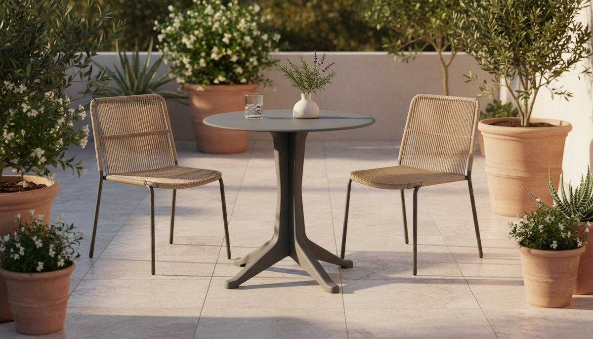 GARTENTISCH Kunststoff Anthrazit  - Anthrazit, MODERN, Kunststoff (70/72cm) - Ambia Garden