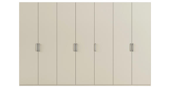 DREHTÜRENSCHRANK 350/235/60 cm,  in Champagner, 7-türig  - Edelstahlfarben/Champagner, Basics, Holzwerkstoff/Metall (350/235/60cm) - Novel