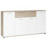 KOMMODE 160/85/35 cm - Eichefarben/Silberfarben, Basics, Holzwerkstoff/Kunststoff (160/85/35cm) - Carryhome KOMMODE 160/85/35 cm - Eichefarben/Silberfarben, Basics, Holzwerkstoff/Kunststoff (160/85/35cm) - Carryhome