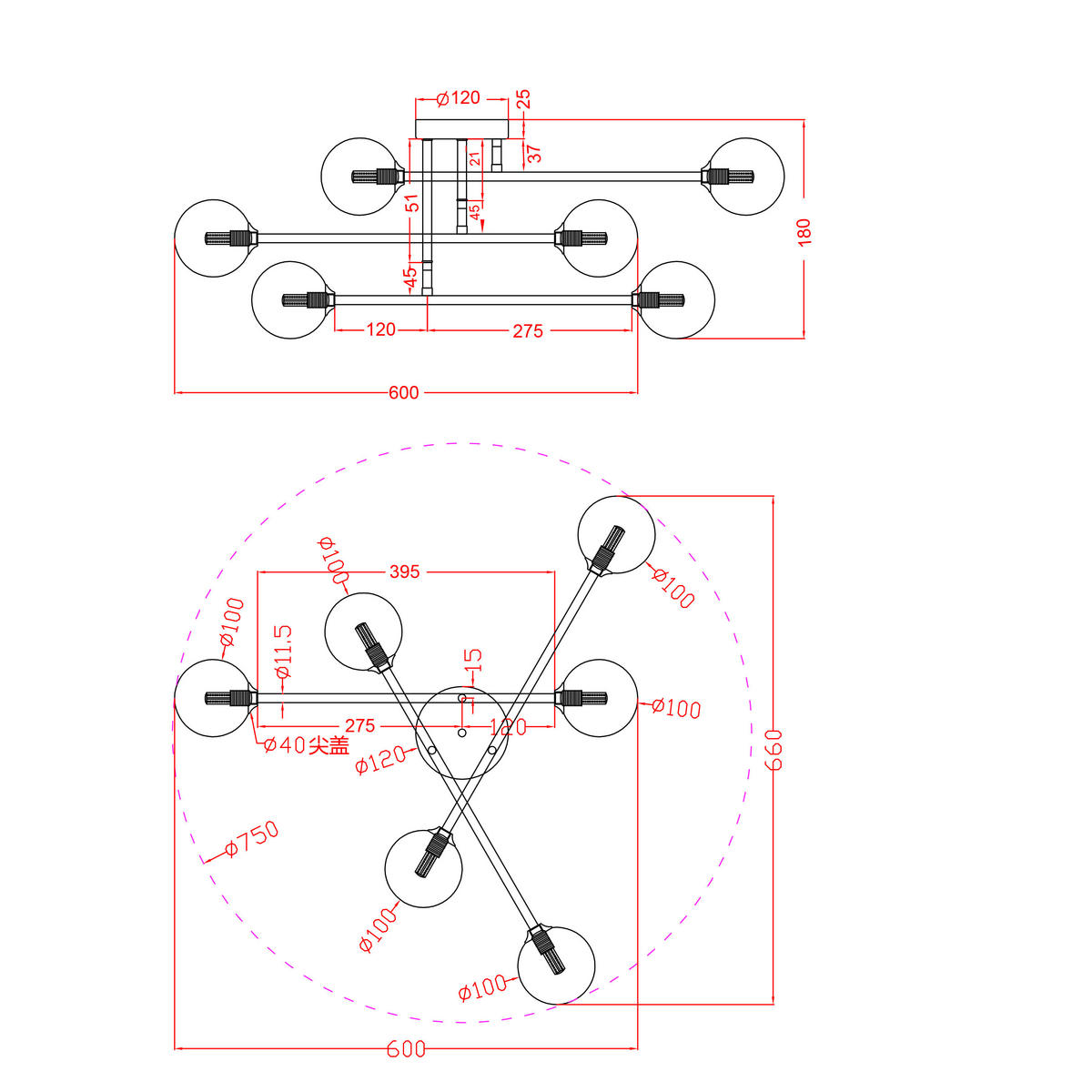 ZÁVĚSNÉ SVÍTIDLO, 65/60/20 cm - barvy zlata, Konvenční, kov (65/60/20cm)