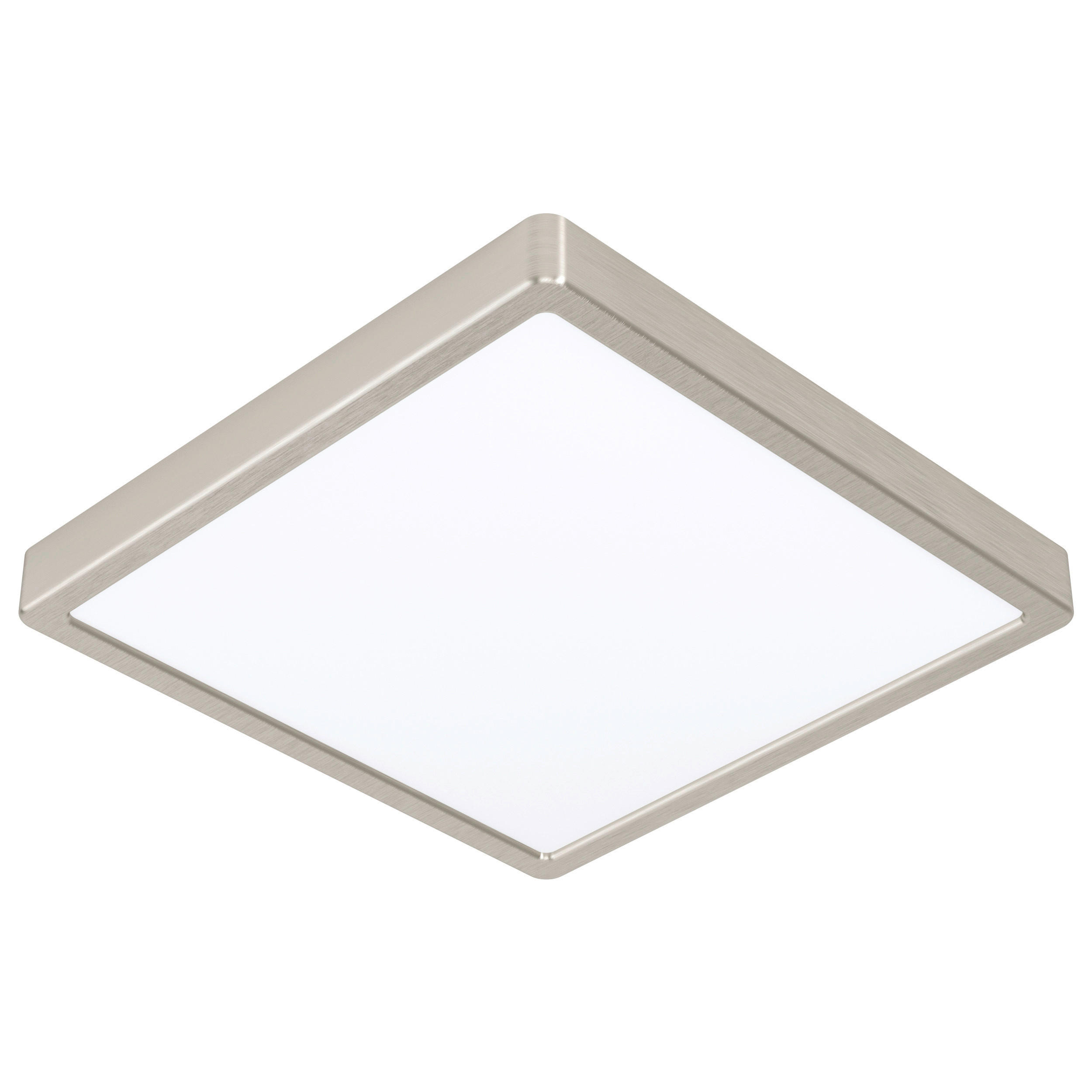 LED-DECKENLEUCHTE Fueva 28,5/28,5/2,8 cm   - Weiß/Nickelfarben, Basics, Kunststoff/Metall (28,5/28,5/2,8cm) - Novel