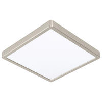 STROPNÉ LED SVIETIDLO, 28,5/28,5/2,8 cm - biela/niklová, Basics, kov/plast (28,5/28,5/2,8cm) - Xora