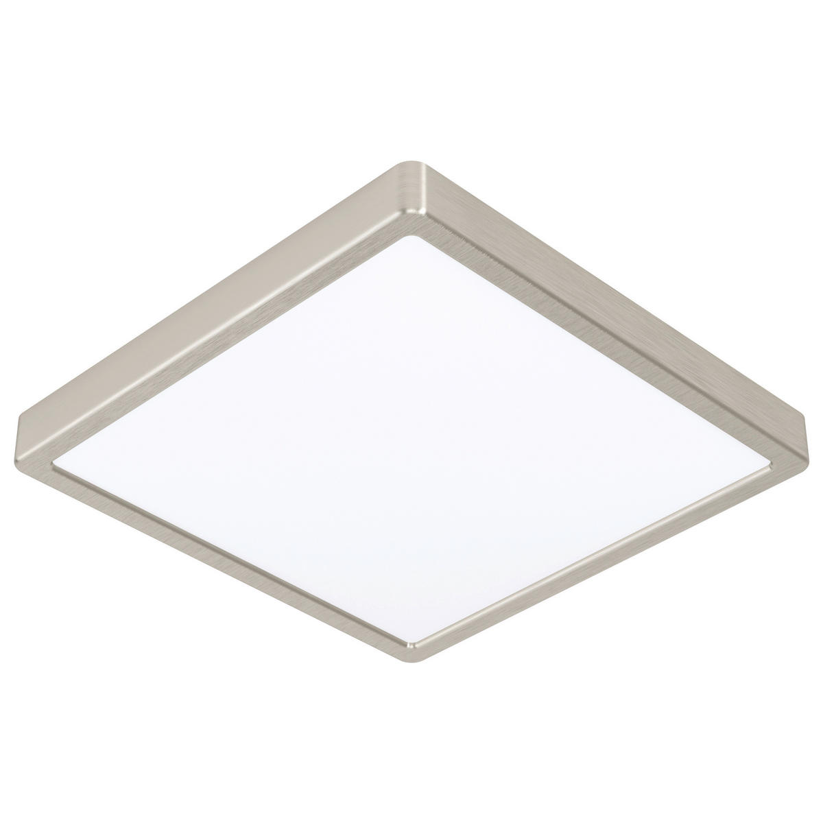 STROPNÉ LED SVIETIDLO, 28,5/28,5/2,8 cm - biela/niklová, Basics, kov/plast (28,5/28,5/2,8cm) - Xora