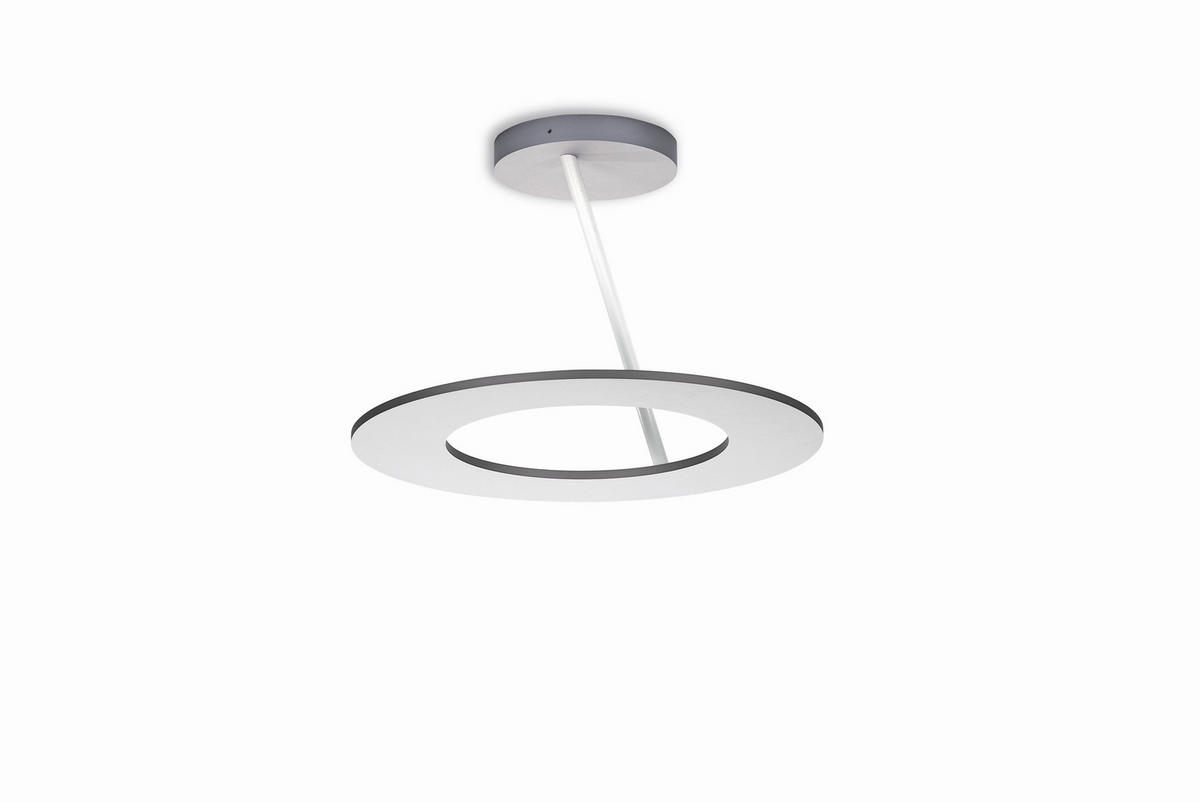 LED-DECKENLEUCHTE 30/20 cm   - Alufarben/Weiß, Design, Metall (30/20cm) - BOPP
