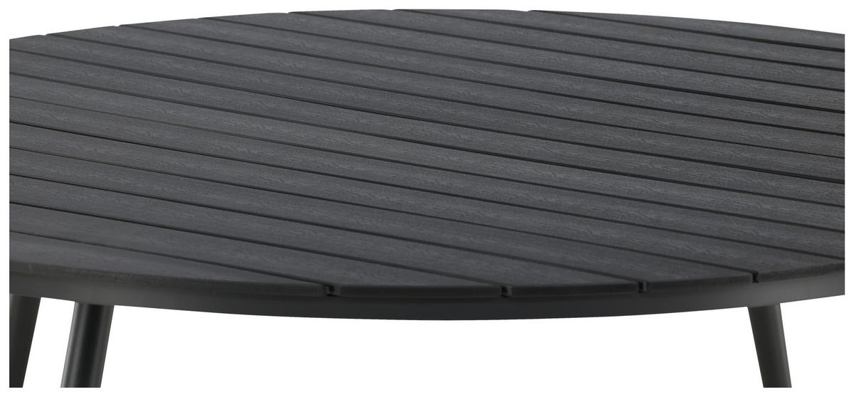 UTEBORD metall, plast rund  - svart, Klassisk, metall/plast (150/150/74cm) - Gardenson