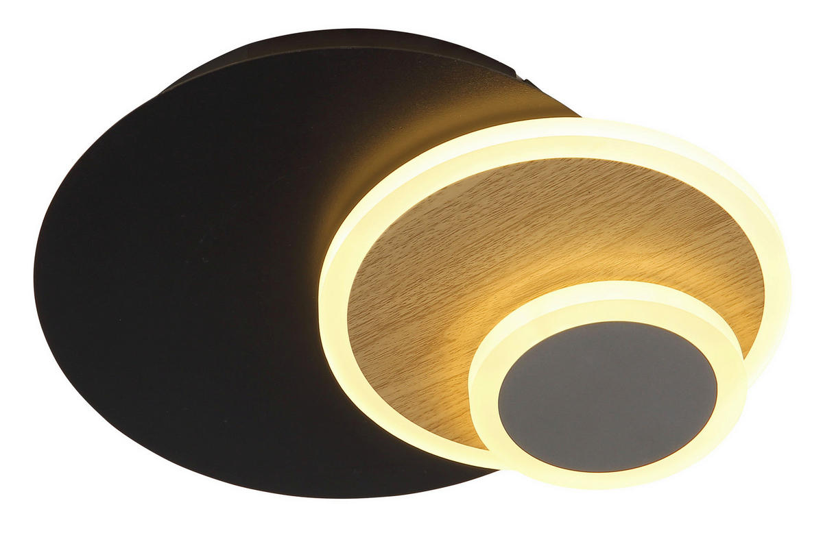 LED-WANDLEUCHTE 23/30 cm   - Anthrazit/Schwarz, Design, Kunststoff/Metall (23/30cm) - Globo