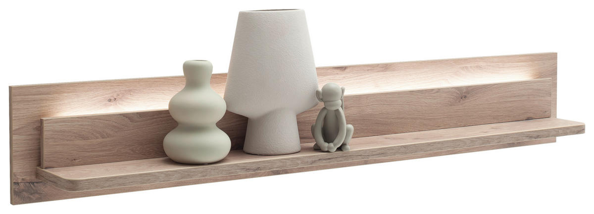 WANDBOARD in 150/24/19 cm Eichefarben  - Eichefarben, Design, Holzwerkstoff (150/24/19cm) - Livetastic