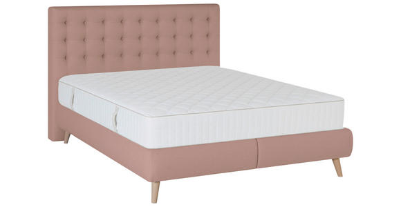 BOXSPRINGBETT 140/200 cm in Rosa - Rosa, Design, Holz/Textil (140/200cm) - Carryhome