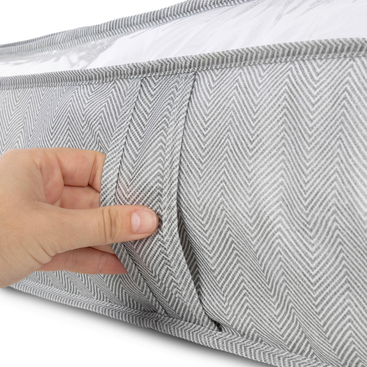 TAŠKA NA USCHOVÁNÍ - světle šedá, Basics, textil (107/46/16cm)