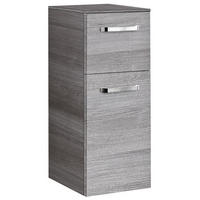 OLDALSZEKRÉNY  - grafitszürke/króm, Konventionell, faalapú anyag/Üveg (30/73/33cm) - Sadena