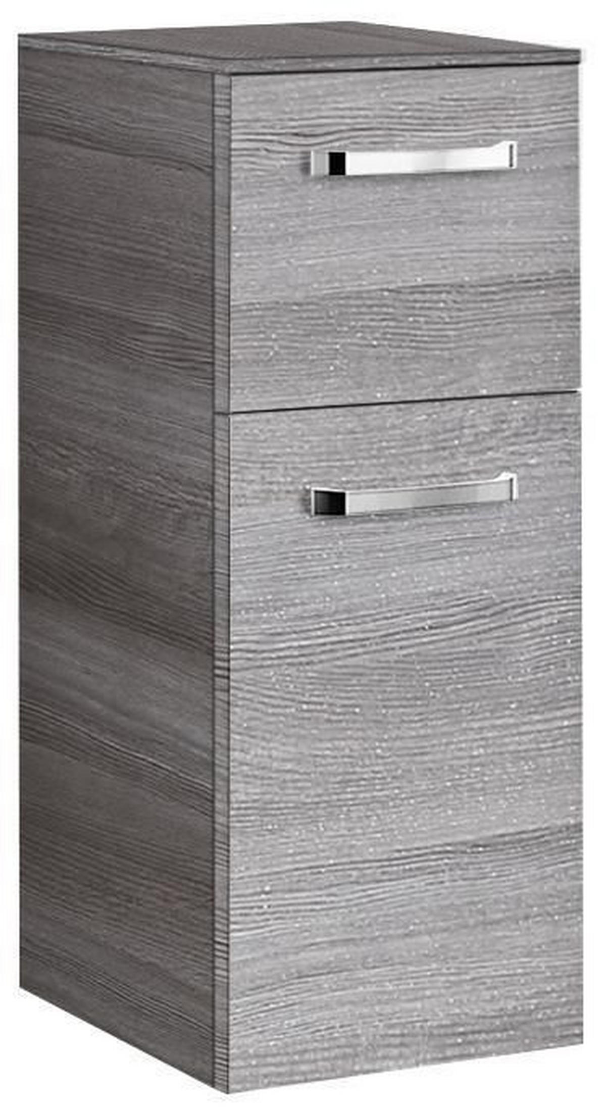 OLDALSZEKRÉNY  - grafitszürke/króm, Konventionell, faalapú anyag/Üveg (30/73/33cm) - Sadena