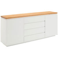 SIDEBOARD  195/82/41,5 cm 4 Schublade(n)  - Eichefarben/Weiß, KONVENTIONELL, Holz/Holzwerkstoff (195/82/41,5cm) - Novel