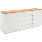 SIDEBOARD  195/82/41,5 cm 4 Schublade(n)  - Eichefarben/Weiß, KONVENTIONELL, Holz/Holzwerkstoff (195/82/41,5cm) - Novel