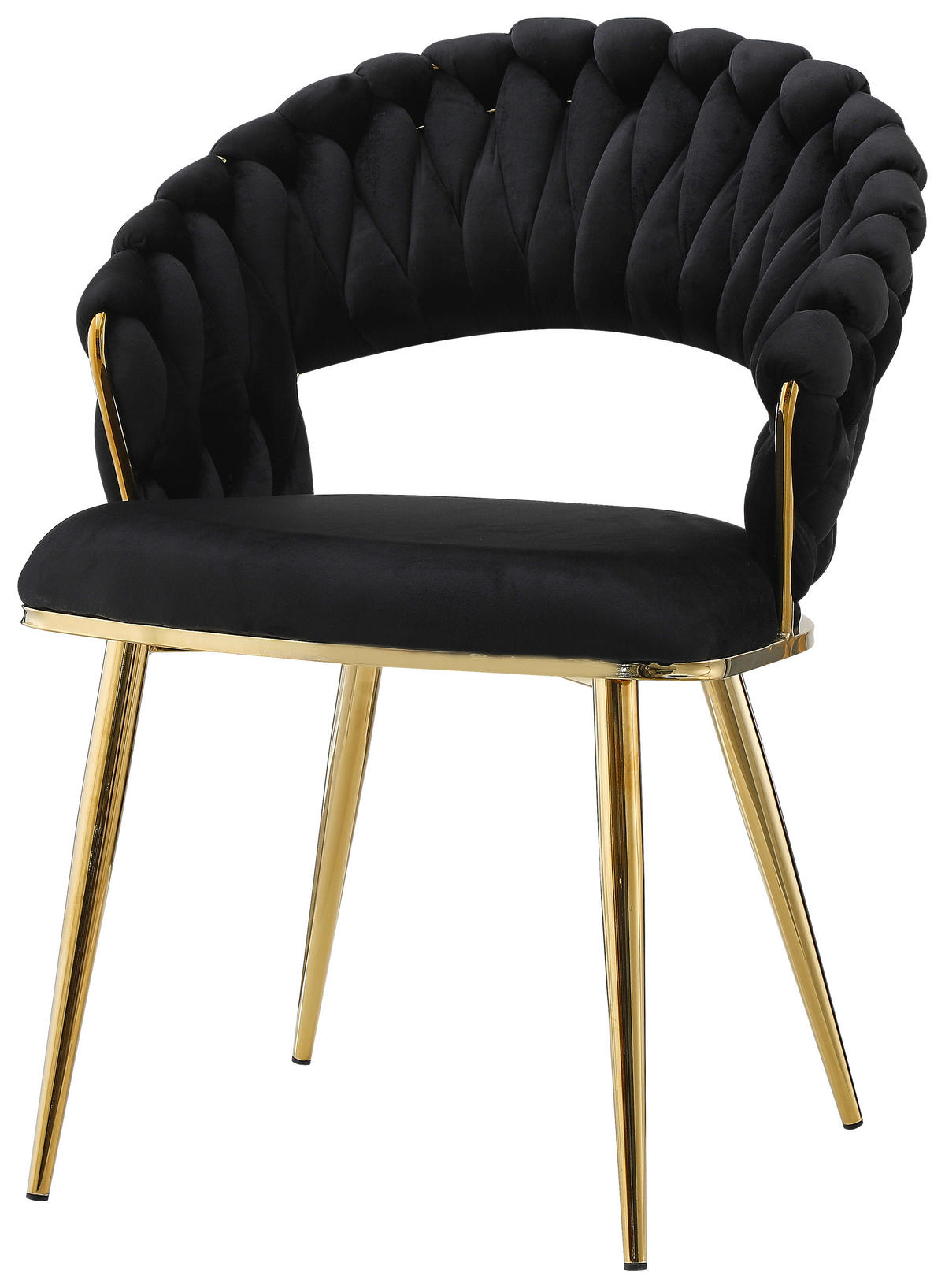 STOL MED ARMSTÖD SET 2 styck järn  - svart/guldfärgad, Design, metall/plast (61/82/60cm) - Kayoom