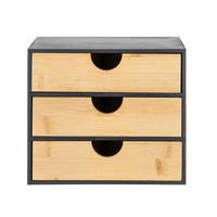 AUFBEWAHRUNGSBOX - Schwarz/Naturfarben, Basics, Naturmaterialien/Holzwerkstoff (20/13/17,5cm) - Ambia Home