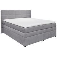 BOXSPRINGBETT 180/200 cm  in Hellgrau  - Hellgrau, KONVENTIONELL, Kunststoff (180/200cm) - MID.YOU