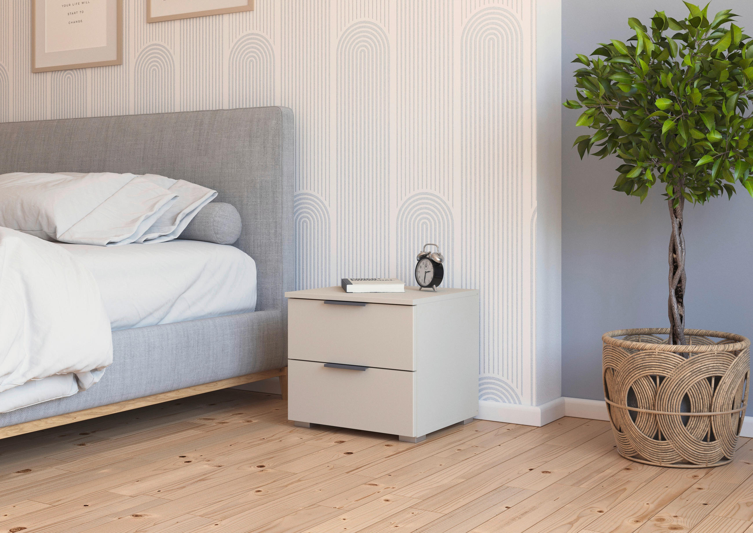 Rauch Möbel NOČNÍ STOLEK, šampaňská, 40/42/42 cm