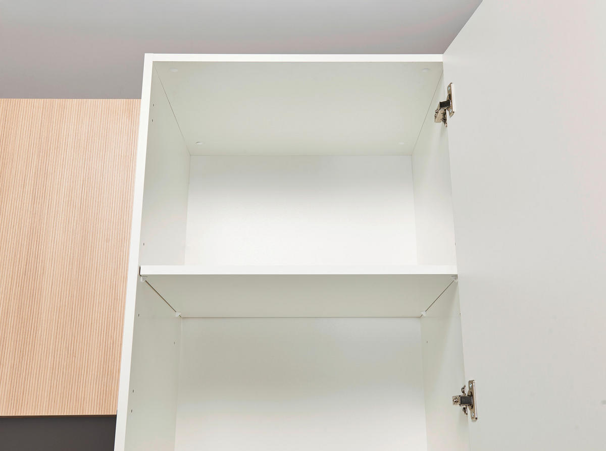 KÜCHENLEERBLOCK 340 cm   in Weiß, Eichefarben  - Eichefarben/Beige, Design, Holzwerkstoff/Metall (340cm) - MID.YOU