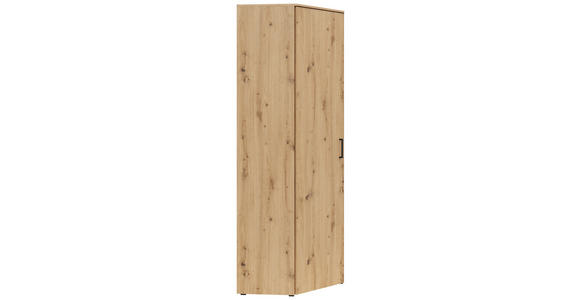 ECKSCHRANK 71,5/195/71,5 cm Eiche Artisan - Schwarz/Eiche Artisan, MODERN, Holzwerkstoff/Kunststoff (71,5/195/71,5cm) - Carryhome