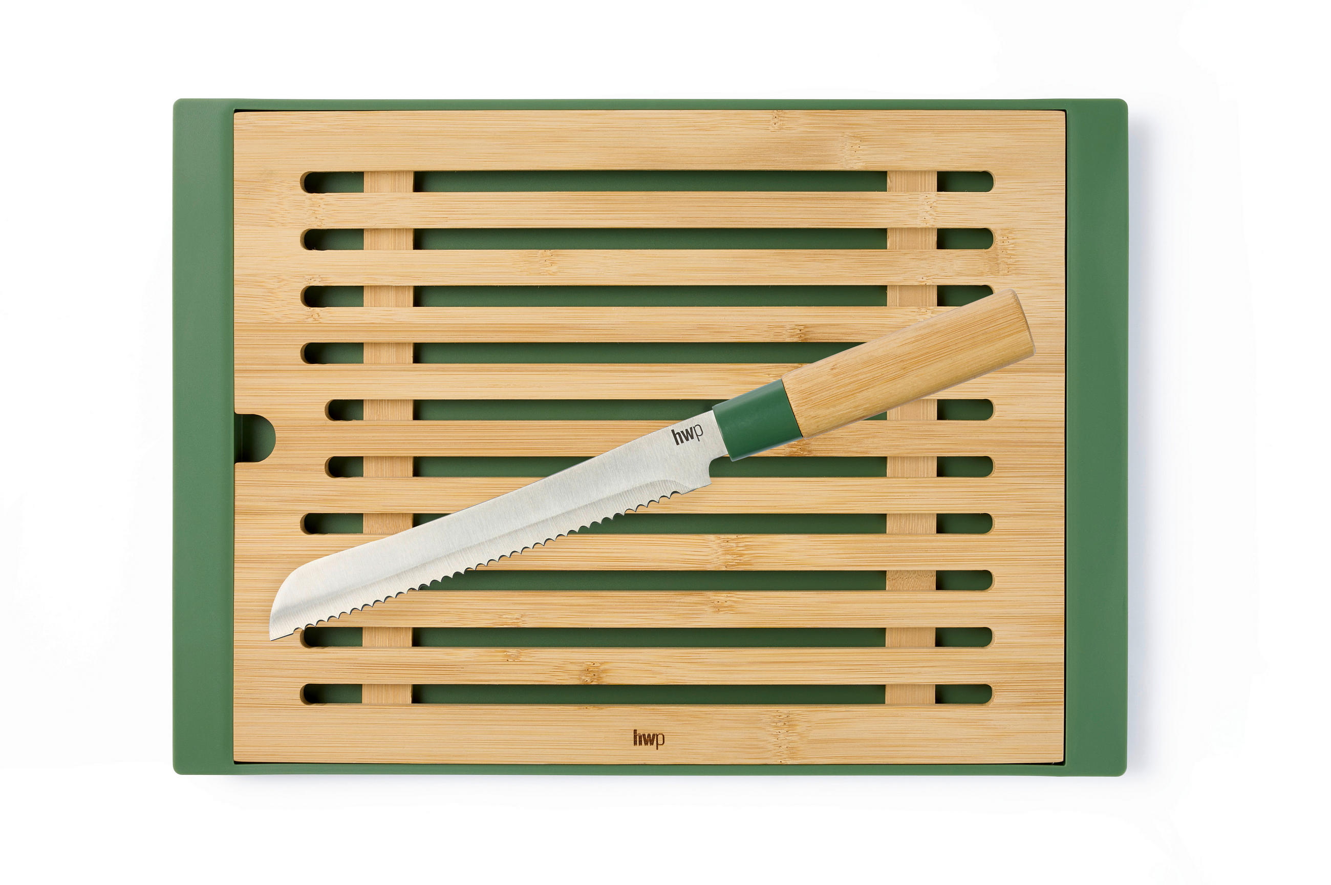 SADA PRKÉNKA A NOŽE 33,2/26,3/1,3 cm - světle zelená/přírodní barvy, Basics, kov/plast (33,2/26,3/1,3cm) - Homeware Profession.