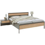 BETTANLAGE 180/200 cm  in Eichefarben, Schieferfarben  - Schieferfarben/Eichefarben, KONVENTIONELL, Holz/Holzwerkstoff (180/200cm) - Dieter Knoll