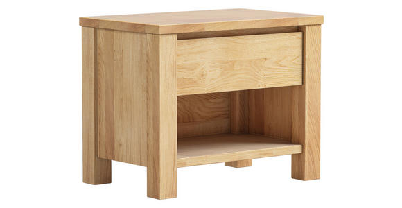 NACHTKÄSTCHEN in massiv Wildeiche Eichefarben - Eichefarben, Natur, Holz (60/47/38cm) - Linea Natura