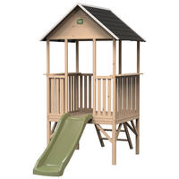 SPIELHAUS  - Naturfarben/Grün, KONVENTIONELL, Holz/Kunststoff (226/120/203cm) - EXIT Toys
