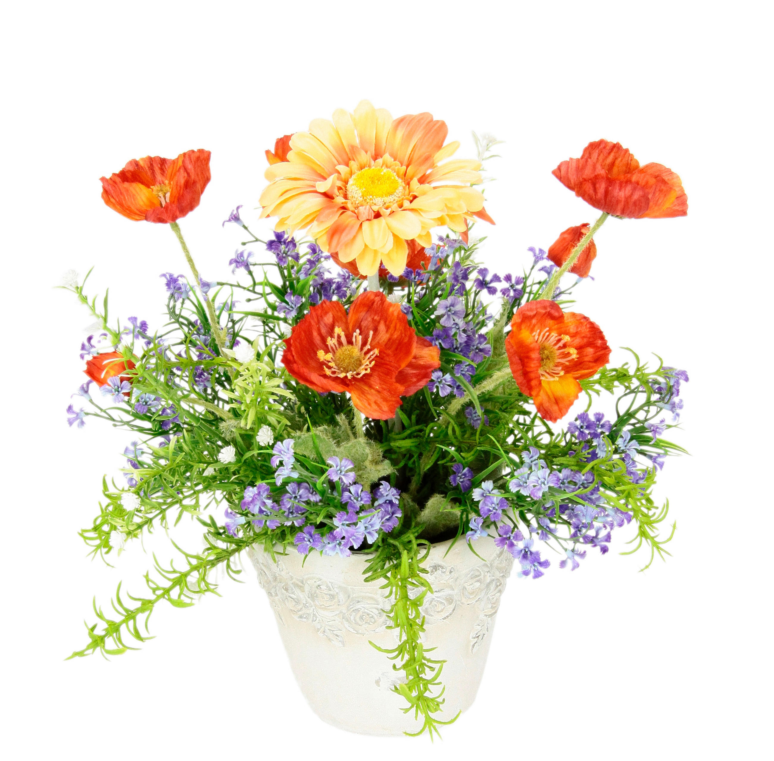 MOHN  - Beige/Orange, LIFESTYLE, Keramik/Textil (30/30cm)