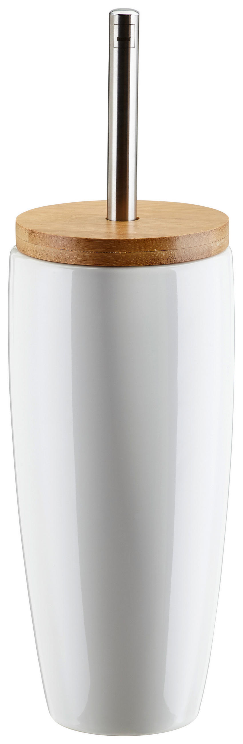 WC-BÜRSTENGARNITUR in Holz  Kunststoff   - Weiß, Basics, Holz/Keramik (11.5/37.5cm) - Kela