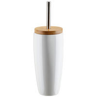 WC-BÜRSTENGARNITUR in Holz  Kunststoff   - Weiß, Basics, Holz/Keramik (11.5/37.5cm) - Kela