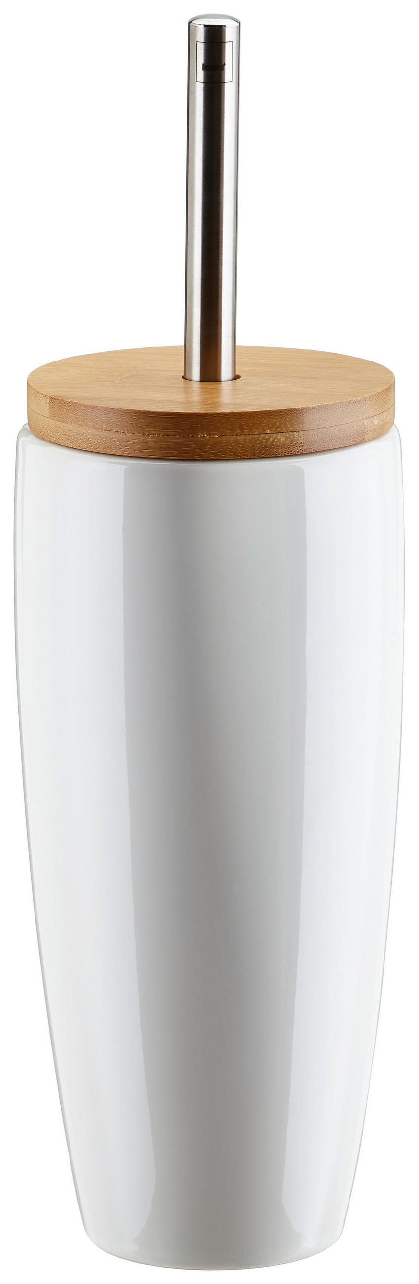 WC-BÜRSTENGARNITUR in Holz  Kunststoff   - Weiß, Basics, Holz/Keramik (11.5/37.5cm) - Kela