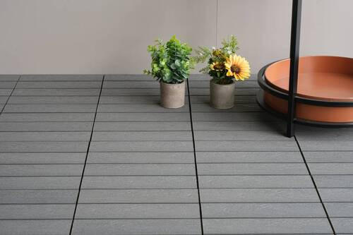 TERRASSENFLIESE Grau 11 Stück  - Grau, KONVENTIONELL, Holzwerkstoff (30/30/2,4cm) - Ambia Garden