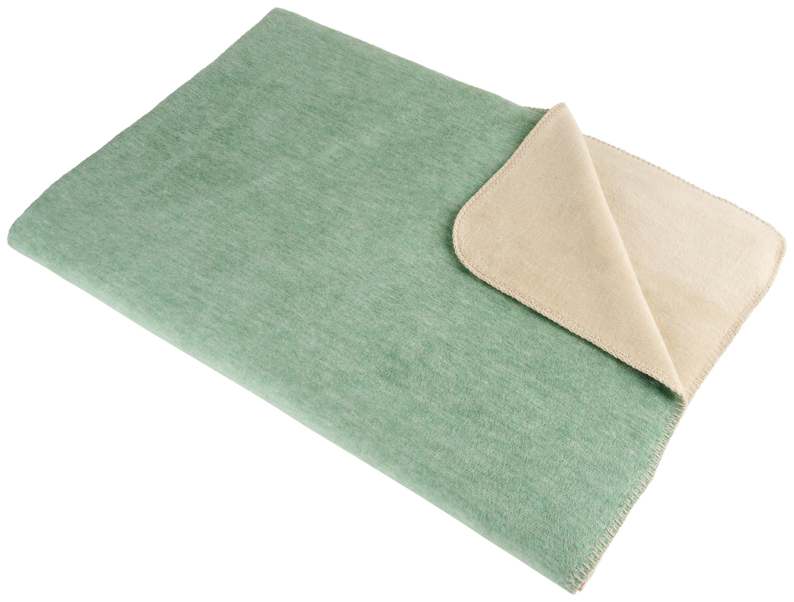 WOHNDECKE DE VELA NOVEL 150/200 cm - Sandfarben/Grün, Basics, Textil (150/200cm) - Novel