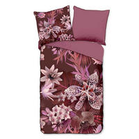 WENDEBETTWÄSCHE Farze Satin 135/200 cm  - Bordeaux/Rot, Design, Textil (135/200cm)