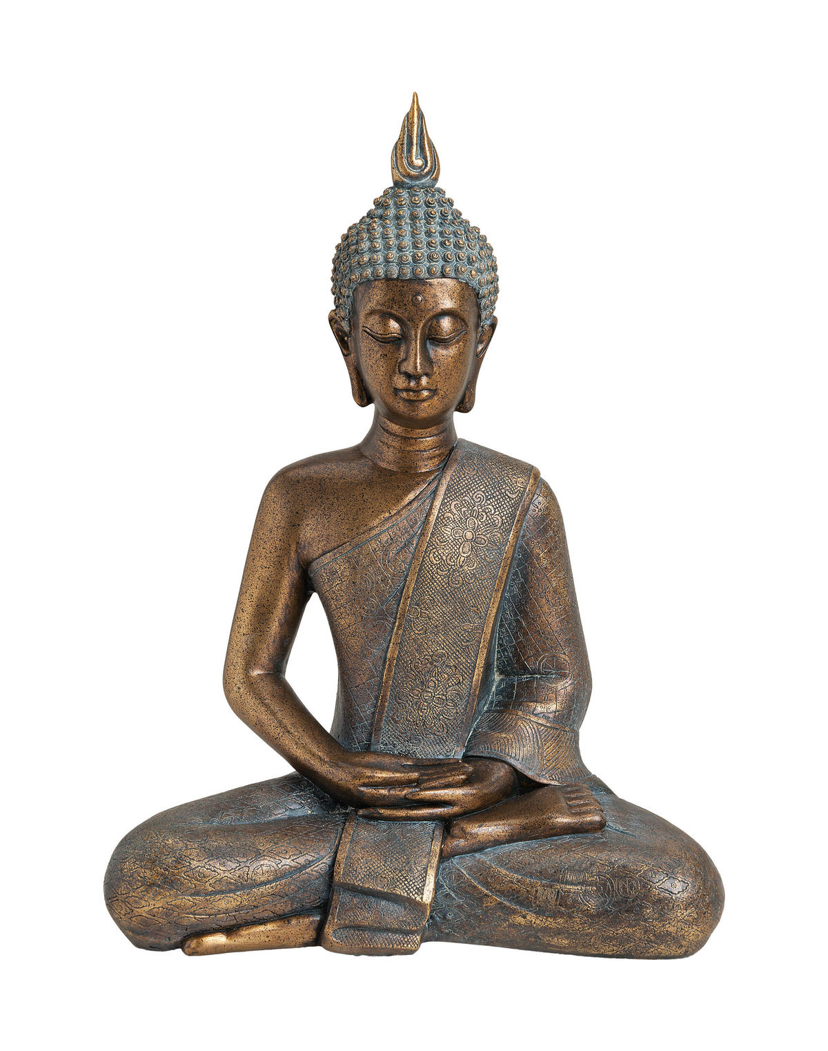 BUDDHA 31/17/43 cm  - Bronzefarben, Basics, Kunststoff (31/17/43cm)