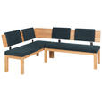 ECKBANK 160/200 cm  in Anthrazit, Buchefarben  - Anthrazit/Buchefarben, Natur, Holz/Textil (160/200cm) - Cantus
